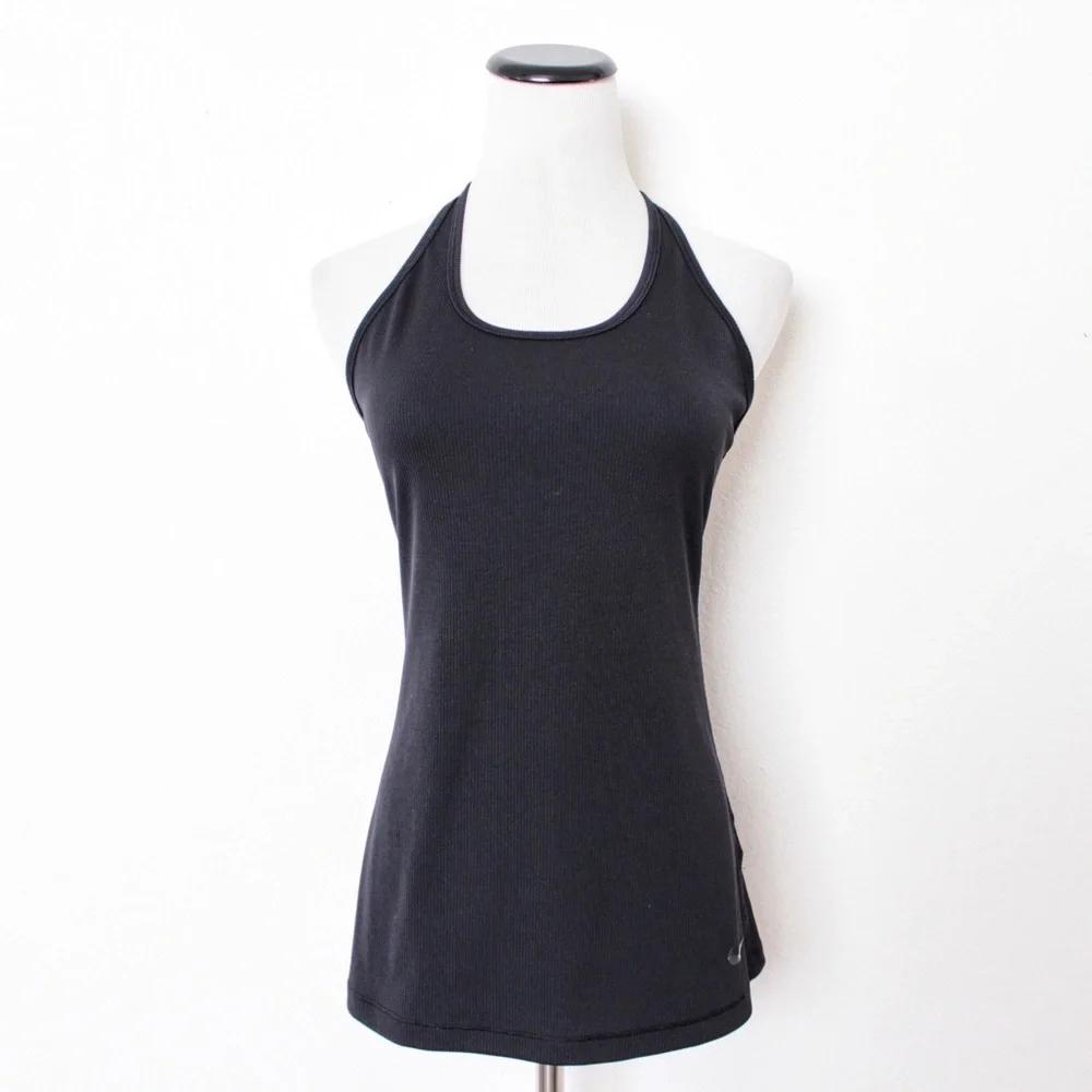 Nike Dri-Fit Slim Fit Black Ribbed Tank Top